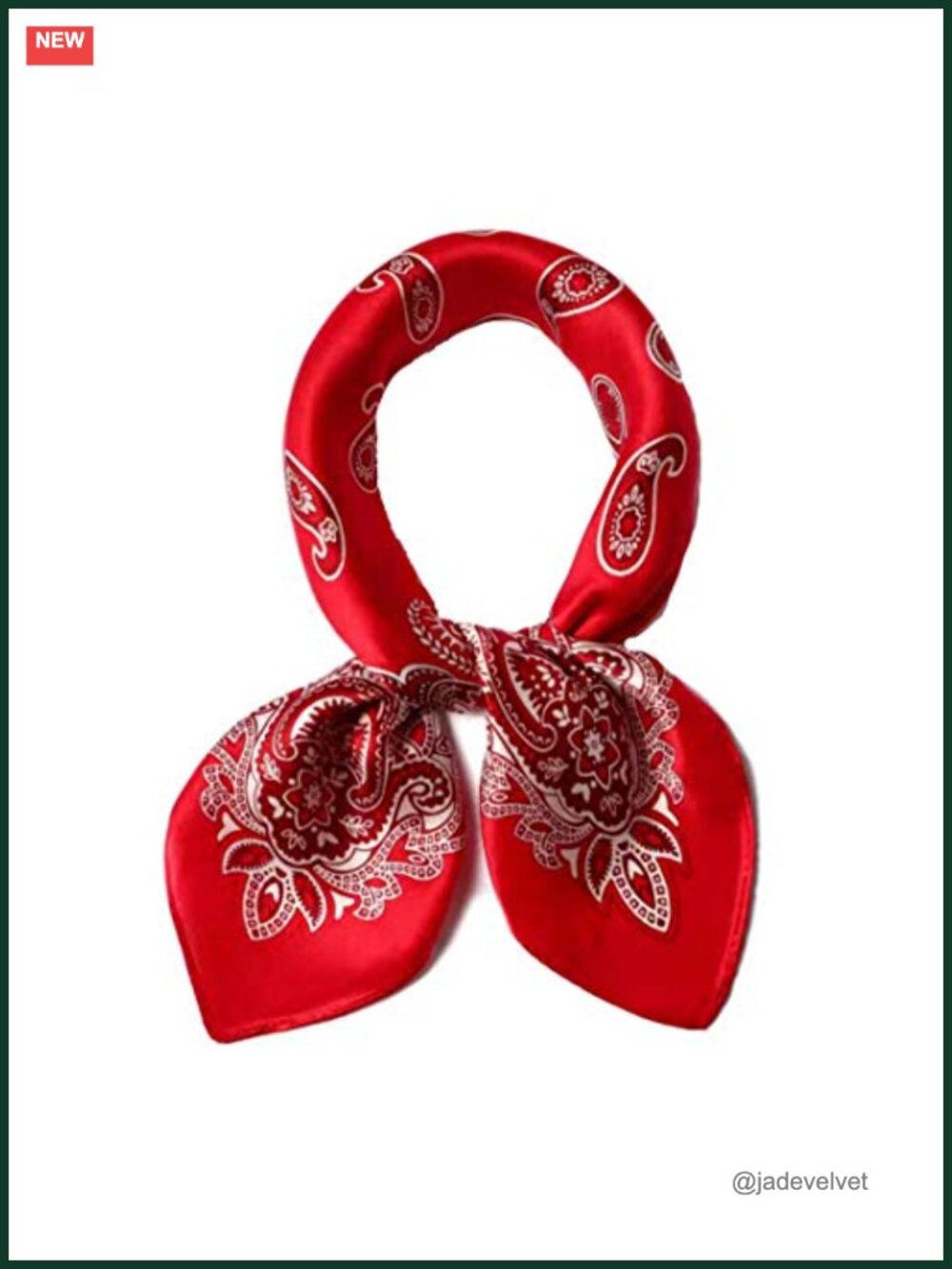 100% Mulberry Silk Square Neckerchief 21" Fashion Scarf Gift Packed